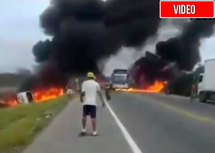 Impactante: se conoce video del momento en que estalló camión cisterna