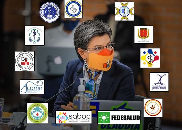 Claudia López cercada por los médicos: piden cuarentena general para Bogotá