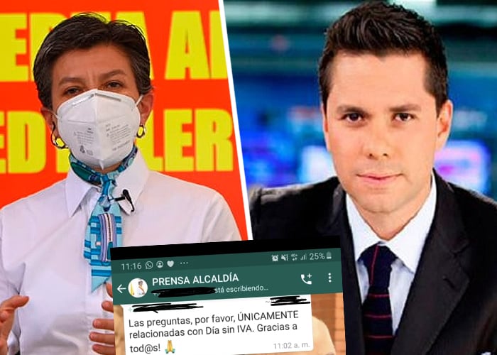 ¿Claudia López veta temas en su rueda de prensa?