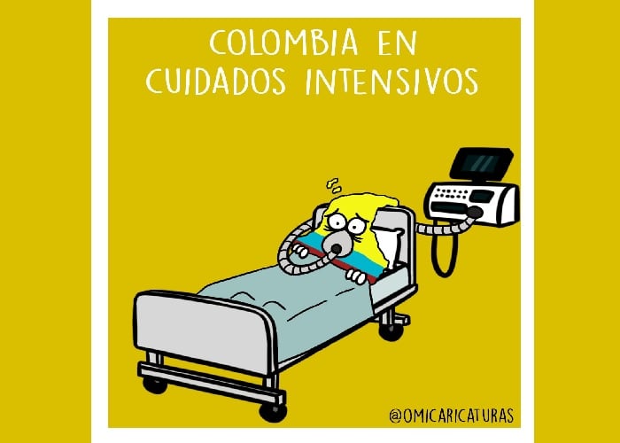 Caricatura: Colombia en cuidados intensivos