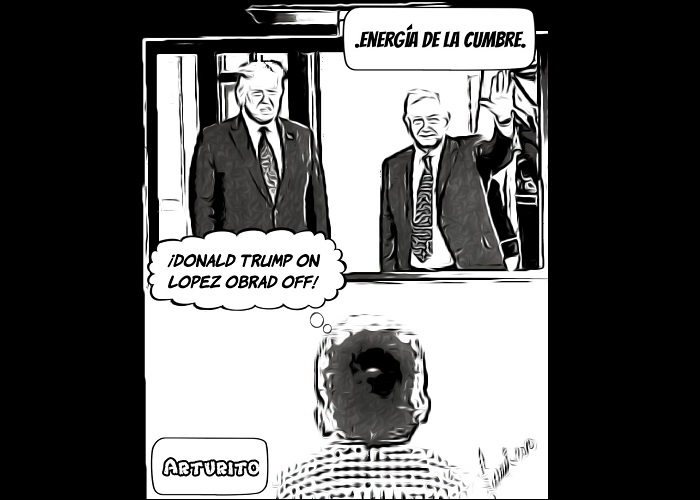 Caricatura: La cumbre presidencial de Trump y López Obrador
