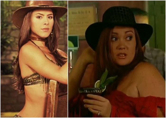A la derecha, Rosario Montes, interpretada por Zharick León. A la izquierda, Andrea Villarreal, quien era la verdadera voz del personaje.