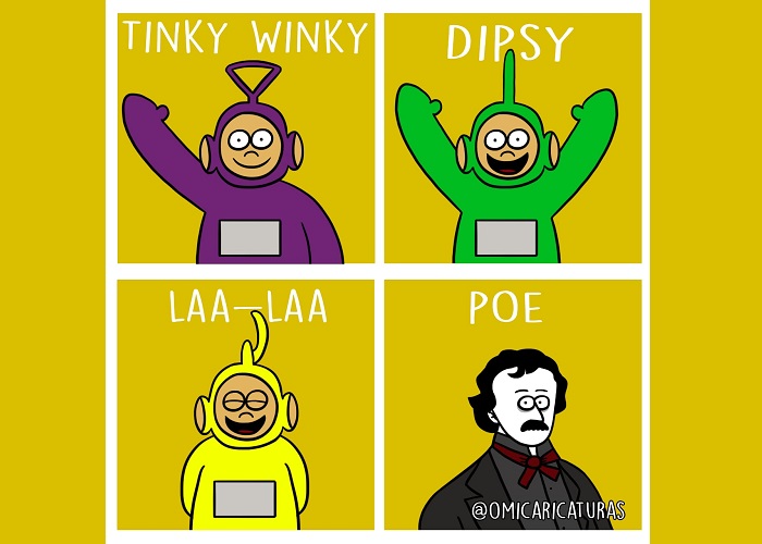 Caricatura: Tinky Winky, Dipsy...