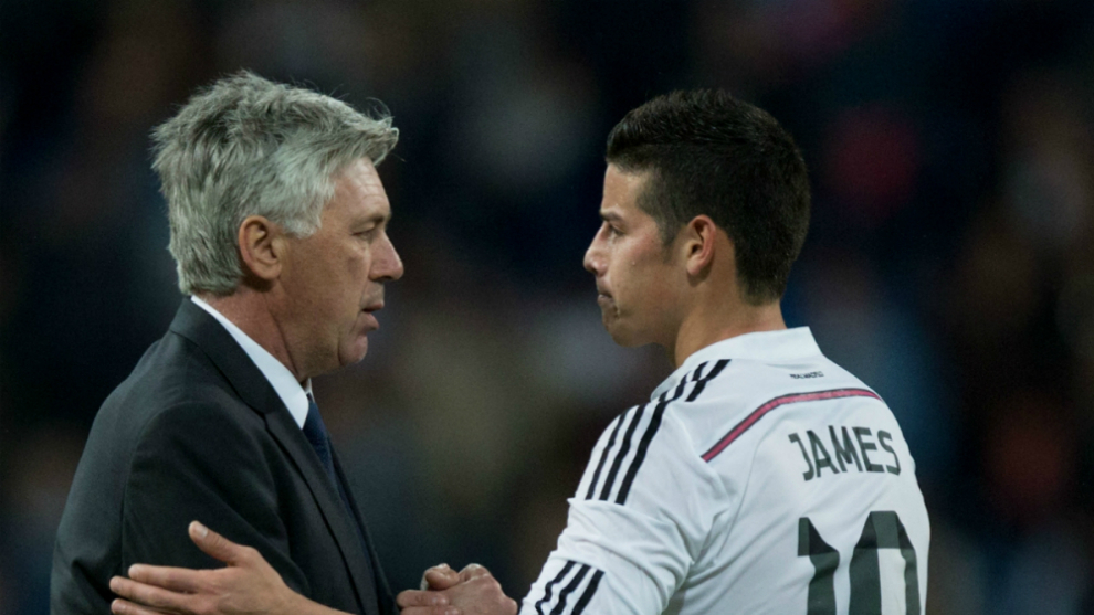Ancelotti, el único técnico que le alcauhetea las pataletas a James