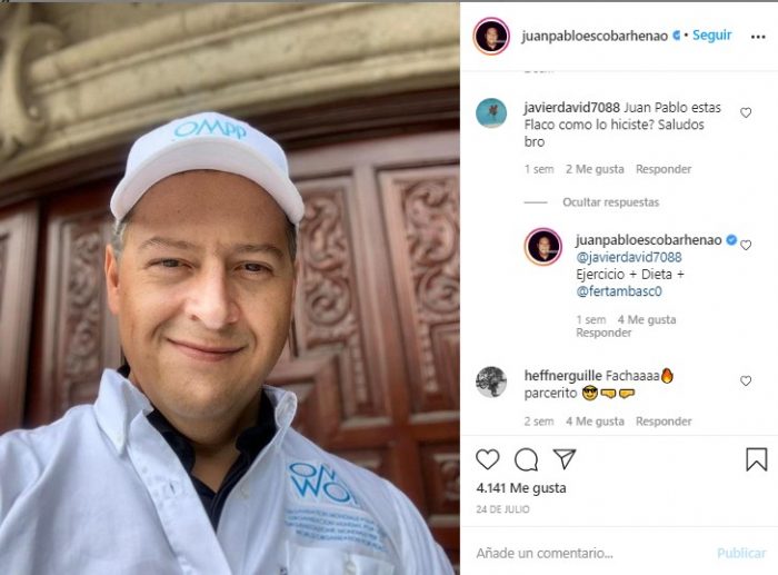  - El increíble cambio del hijo de Pablo Escobar