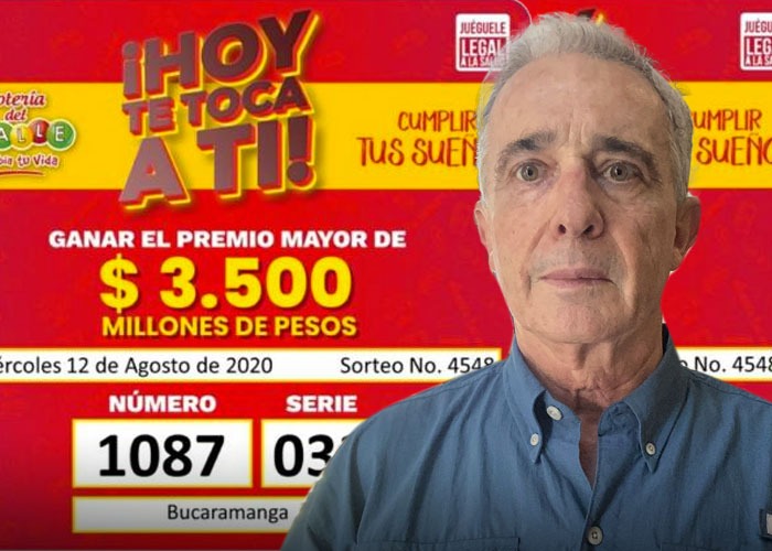 ¡Qué triste! Nadie se ganó la lotería con el número de preso de Uribe