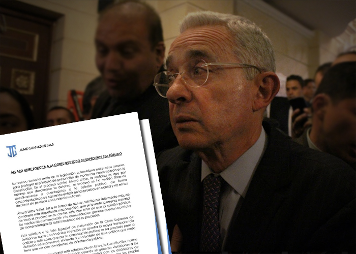 Uribe pide que se levante la reserva de su expediente