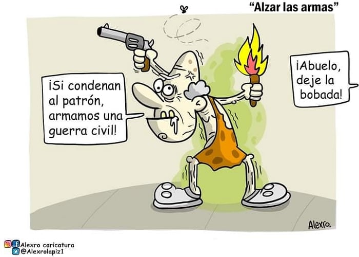 Caricatura: ¿Solo los abuelitos irían a la guerra por Uribe?