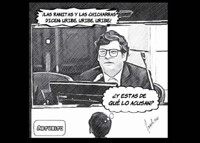 Caricatura: Senador Velasco, ¿seguro de que las ranas y las chicharras apoyan a Uribe?