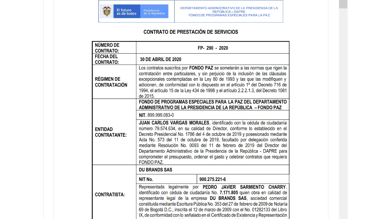  - La cercanía de Duque con Du Brands, los encargados de perfilar influencers