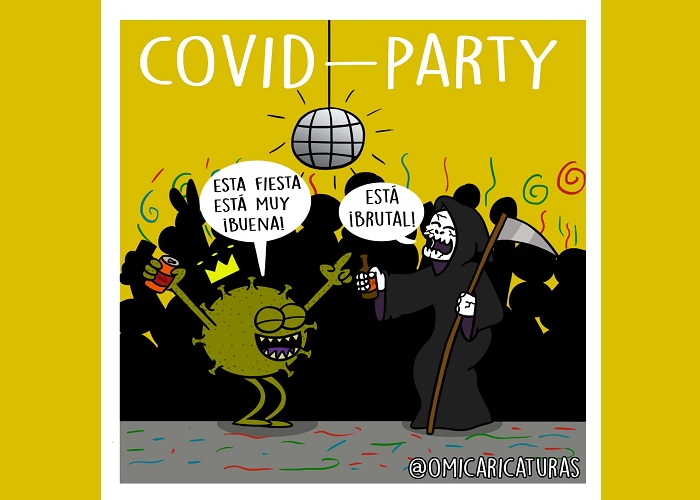 Caricatura: Siguen las fiestas COVID...