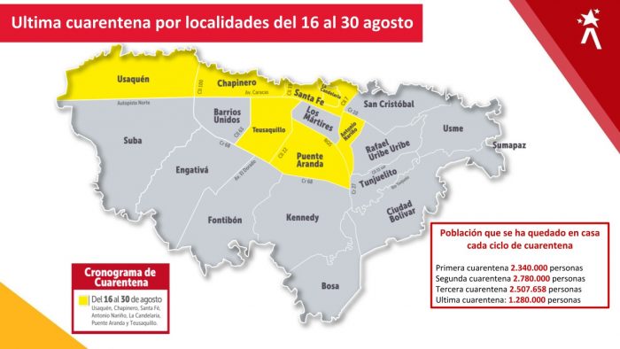  - Bogotá en el pico alto de la Covid-19: 7 localidades en cuarentena