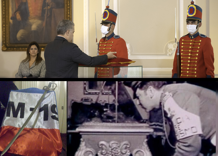 La espada de Bolivar de regreso al Palacio de Nariño