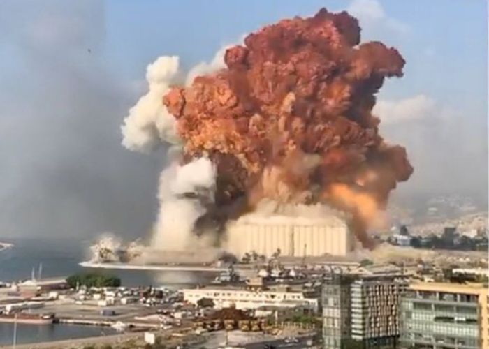 La impresionante explosión que devastó el centro de Beirut