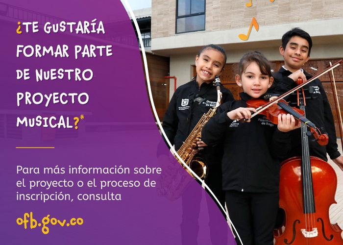 Ya están abiertas las inscripciones para los centros filarmónicos locales de Bogotá