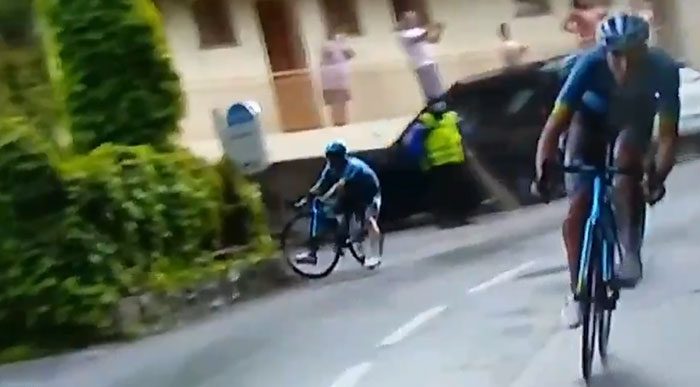  - Estrellada de Superman Lopez en el Tour