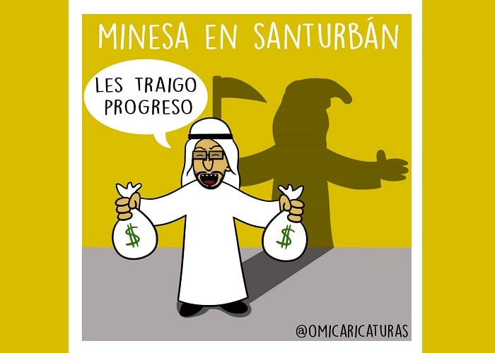 Caricatura: Minesa en Santurbán