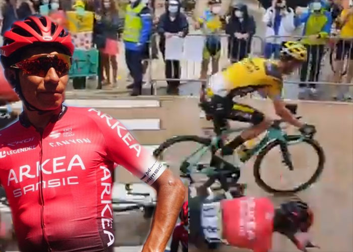 Mala suerte: Nairo se cae iniciando el Tour de Francia