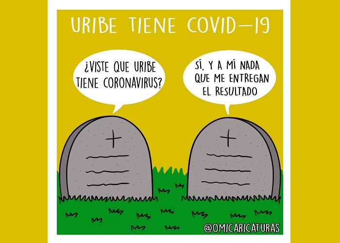 Caricatura: ¡Uribe tiene COVID-19!
