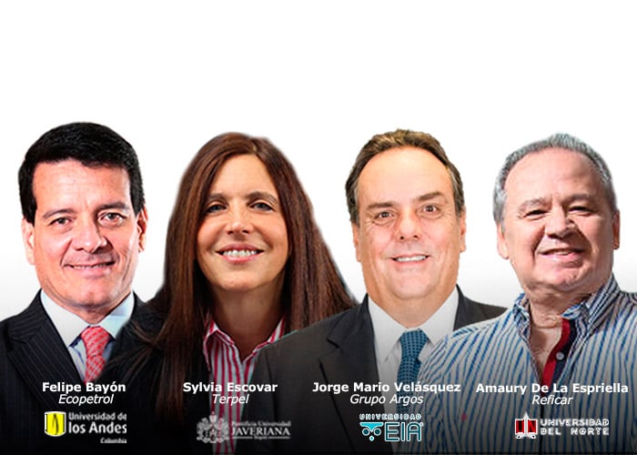 ¿Dónde han estudiado los presidentes de las principales compañías de Colombia?