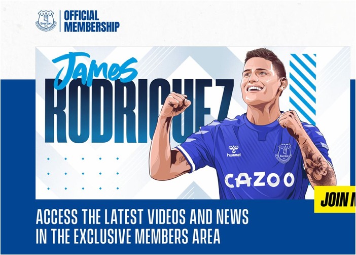 El Everton no cabe de la felicidad por James Rodriguez