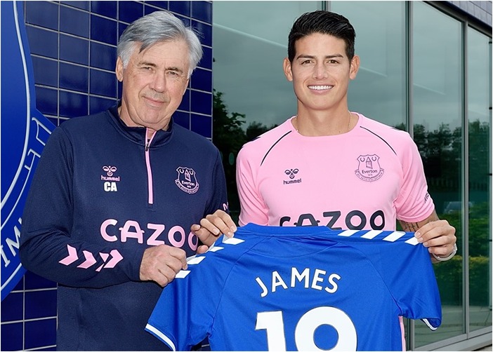 James llegó gratis al Everton