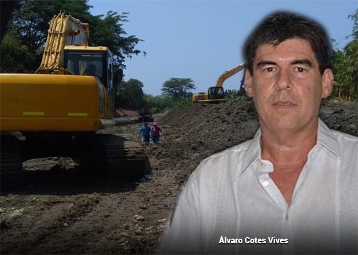 El papá del Mello Cotes pillado secando el río Córdoba