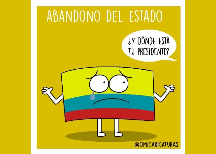 Caricatura: Abandono del Estado