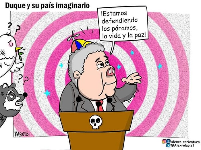 Caricatura: Duque y su país imaginario
