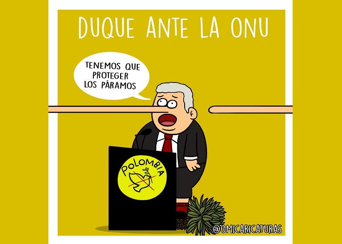 Caricatura: Duque ante la ONU