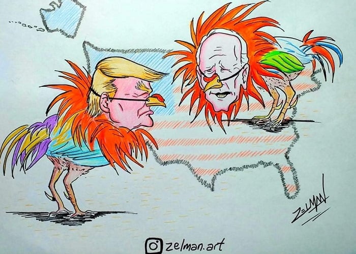 Caricatura: ¿Debate electoral o pelea de gallos?