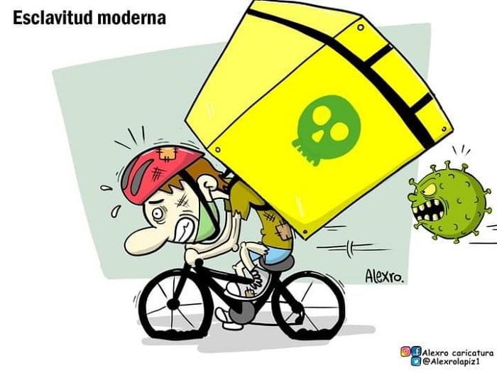 Caricatura: Esclavitud moderna