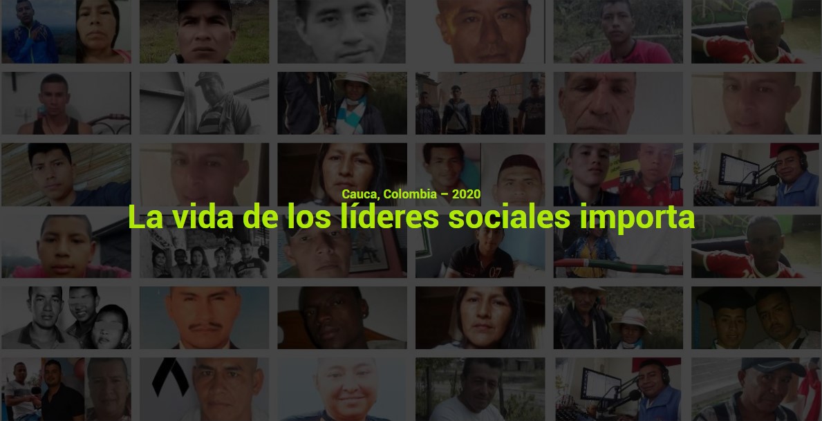  - La vida de los líderes sociales importa