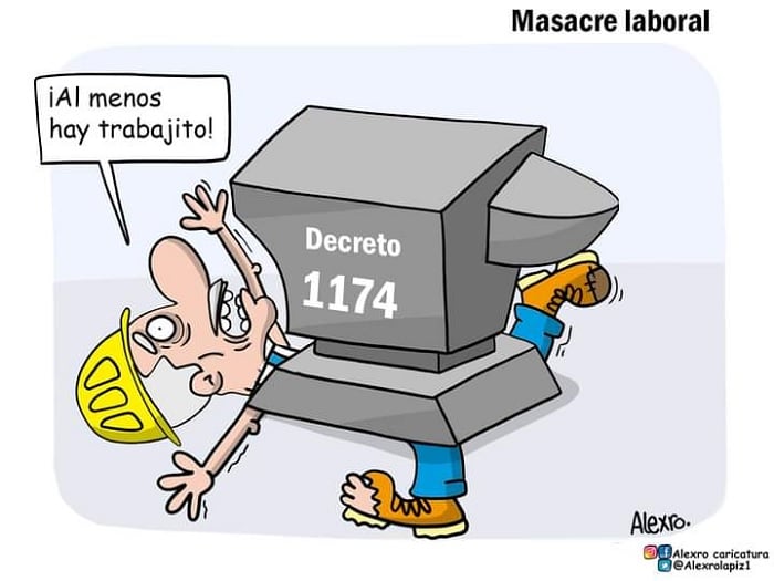 Caricatura: Masacre laboral