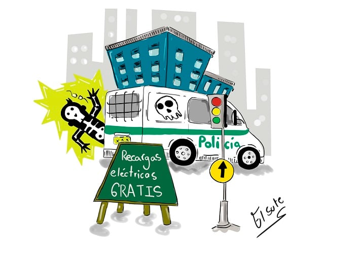 Caricatura: Recargas eléctricas