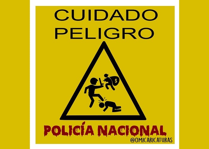 Caricatura: ¡Peligro, Policía Nacional!