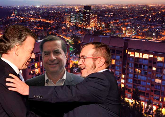 En este conjunto de Usaquen se reunió Santos con Timochenko