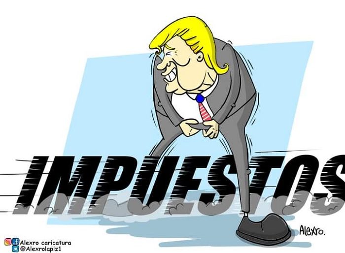Caricatura: Trump y sus impuestos