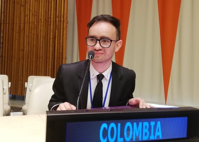 El colombiano premiado por la ONU en la Semana del Desarme