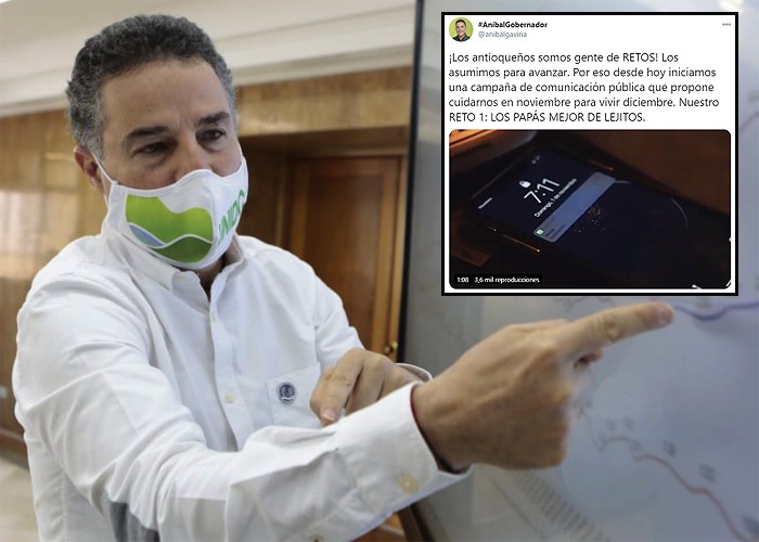 Reaparece Aníbal Gaviria declarándole la guerra al coronavirus