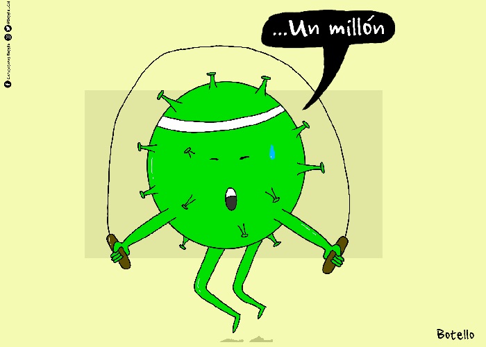 Caricatura: Un millón de contagiados