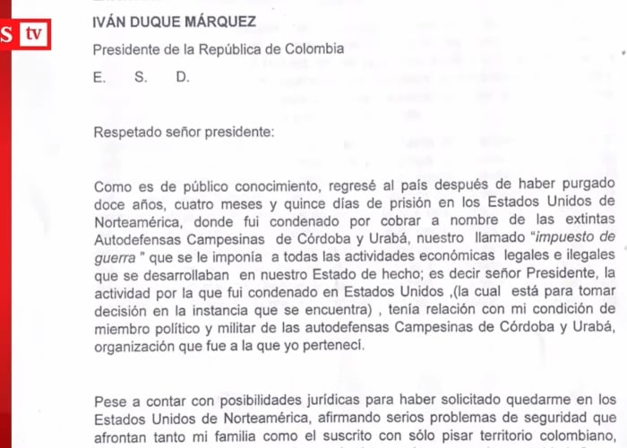  - Carta de Jorge 40 a Duque: teme por su vida
