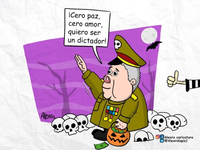 Caricatura: El disfraz del presidente