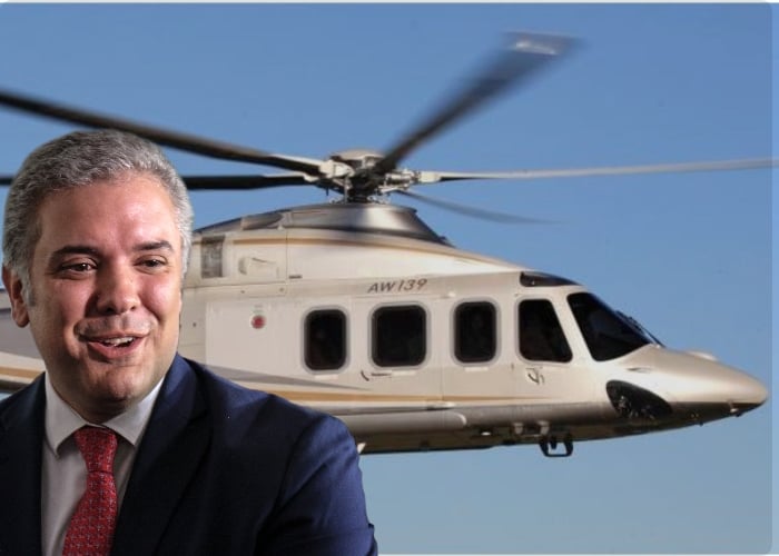 El lujoso helicóptero que Duque compró en plena pandemia