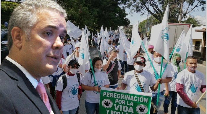 Foto: FARC ANTIOQUIA/ archivo - Avanza la peregrinación de los ex guerrilleros Farc hacia Bogotá