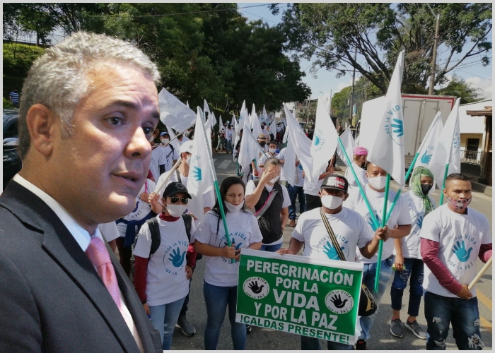 Avanza la peregrinación de los ex guerrilleros Farc hacia Bogotá