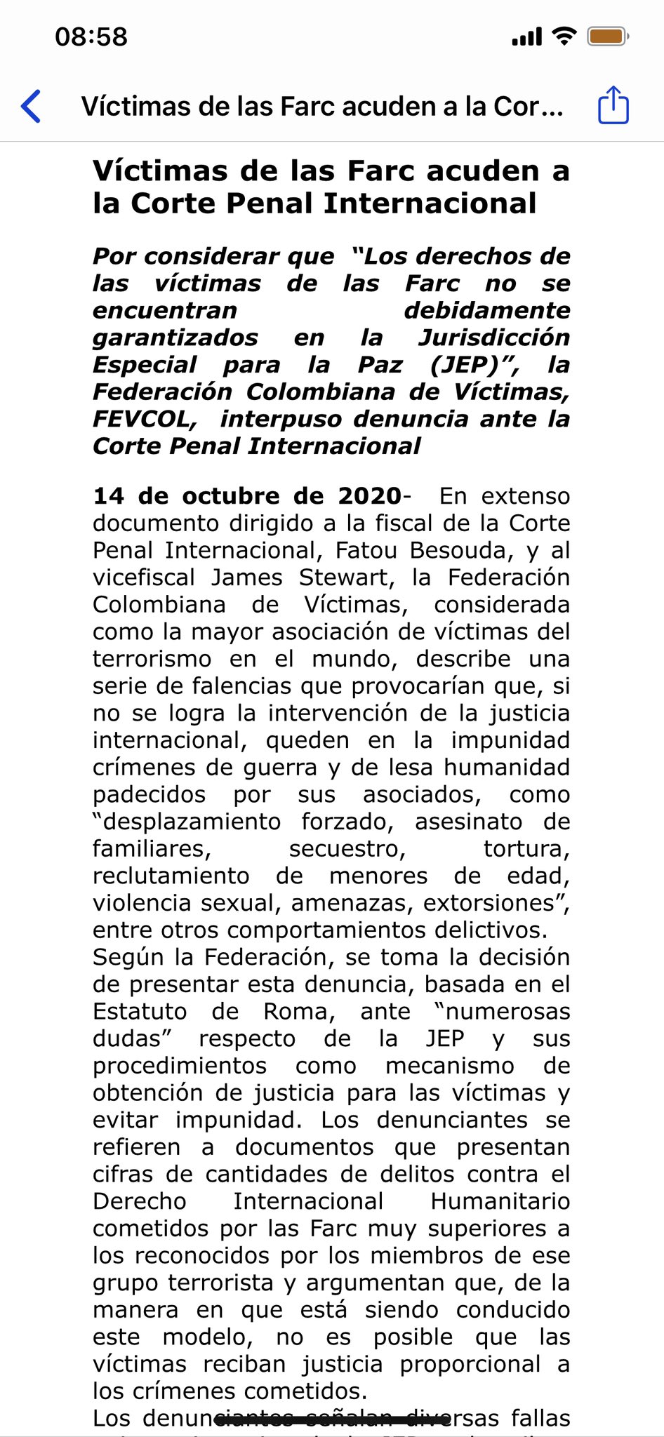  - La embajadora Sofía Gaviria implacable con las Farc