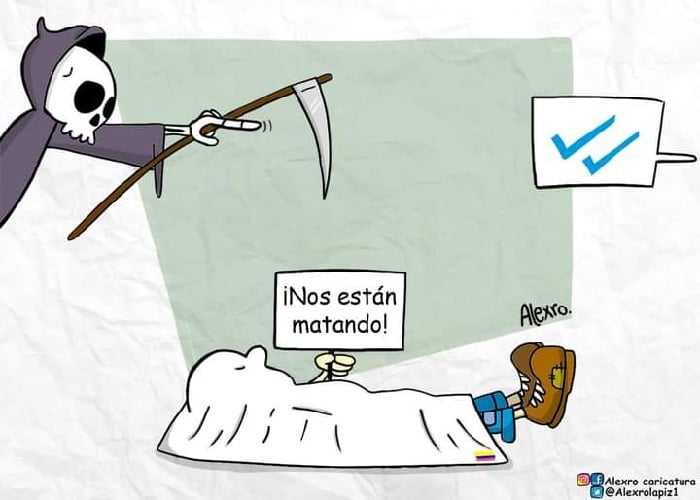 Caricatura: Acostumbrados al horror...