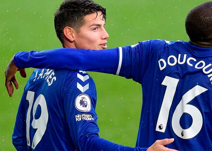 La tumbada que le pegó el Everton al Madrid con James