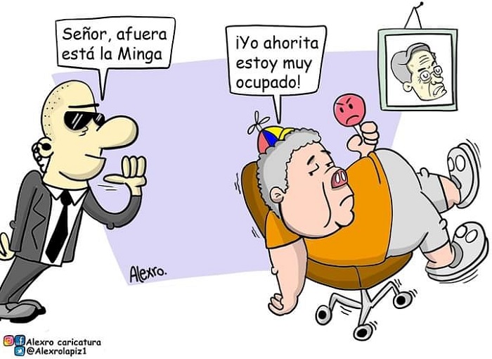 Caricatura: ¡Presidente, respete la minga!